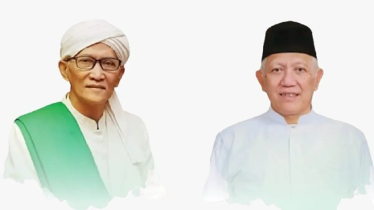 Rais Aam KH Miftachul Akhyar dan Ketua Umum PBNU KH Abdul Hakim Mahfudz (Gus Kikin). (Radar Jombang)