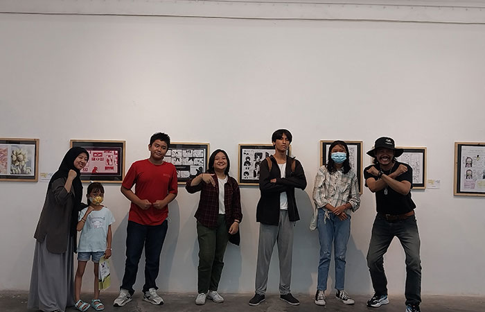 Para peserta Kelas Komik Mulyakarya foto bersama.Wulan Yanuarwati/Radar Jogja