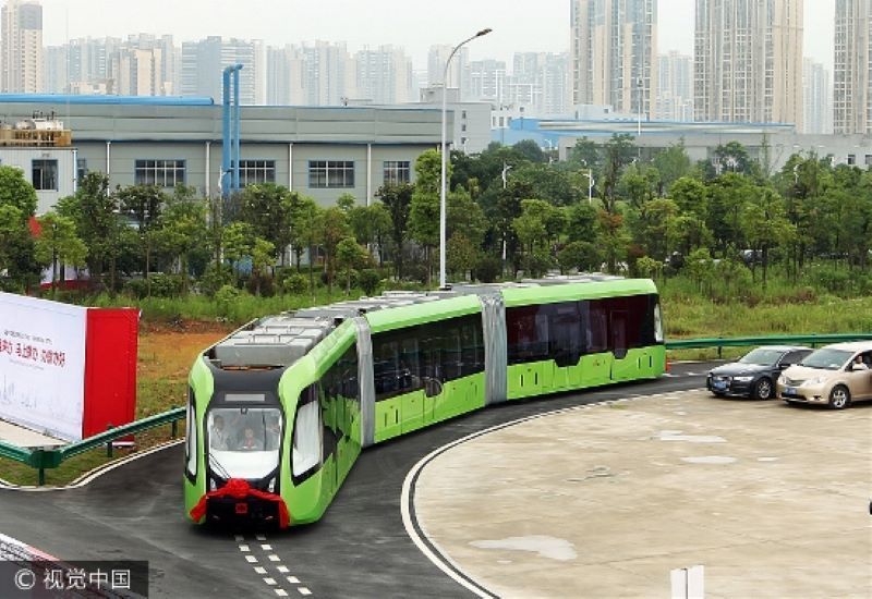 Ilustrasi kereta api di China ini didesain tanpa menggunakan rel. Indonesia meminta China bagun kereta api tanpa rel di Ibu Kota Negara (IKN)crrcgc.cc