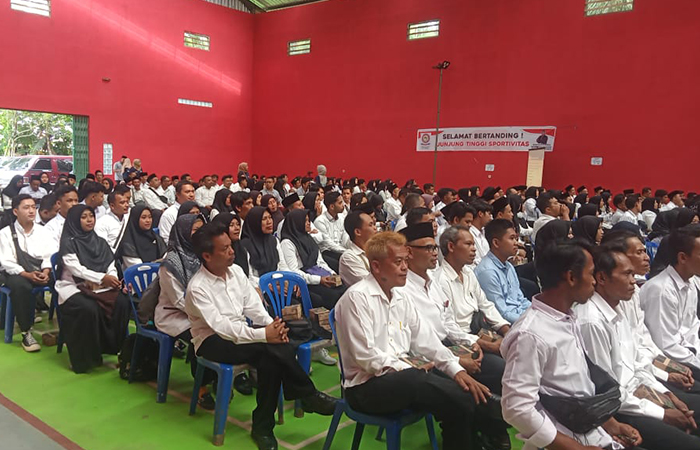 Para anggota KPPS se-Desa Donorejo saat mengikuti bimtek terkait penyelenggaraan Pemilu 2024, beberapa waktu lalu.ISTIMEWA