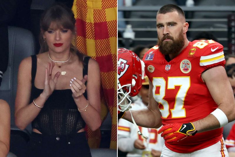 Taylor Swift dan kekasihnya, Travis Kelce.
