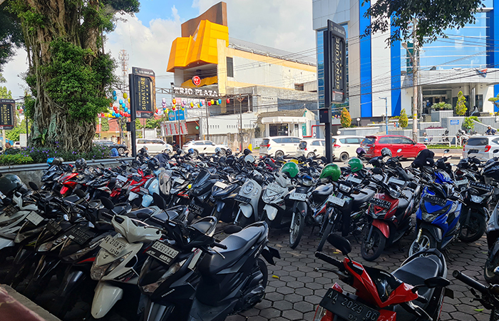 TERTATA: Ilustrasi lokasi parkir di sisi selatan Alun-alun Kota Magelang.NAILA NIHAYAH/RADAR JOGJA