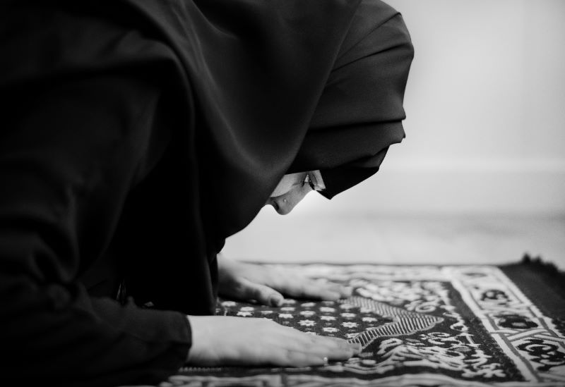 Illustrasi pelaksanaan salat dhuha.