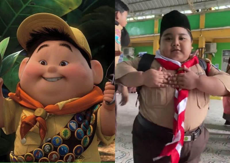 Viral di Tiktok ! Anak Mirip Russell dari Film &lsquo;Up&rsquo;,