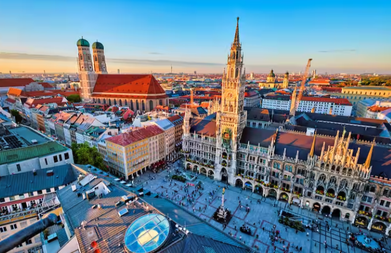 Keindahan Munich, Jerman.