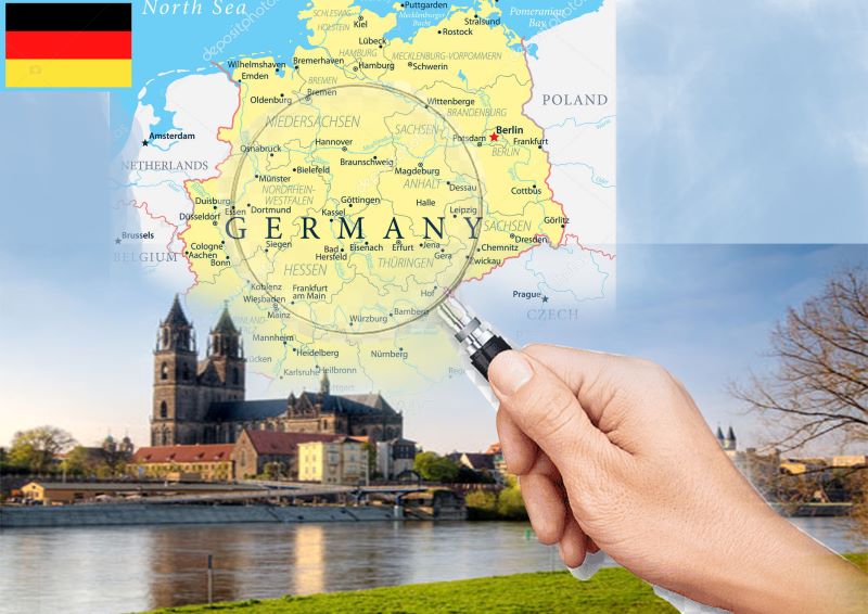 PetaJerman dan keindahan kota.