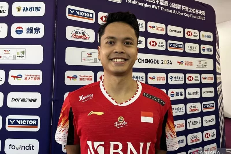 Pebulutangkis Anthony Sinisuka Ginting