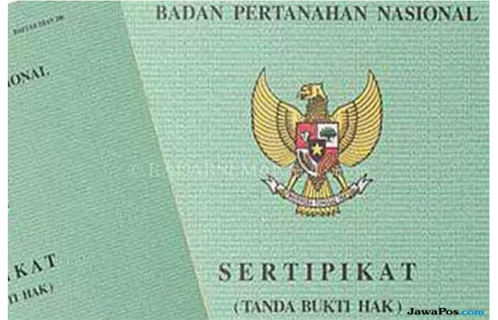 Ilustrasi Sertifikat tanah.