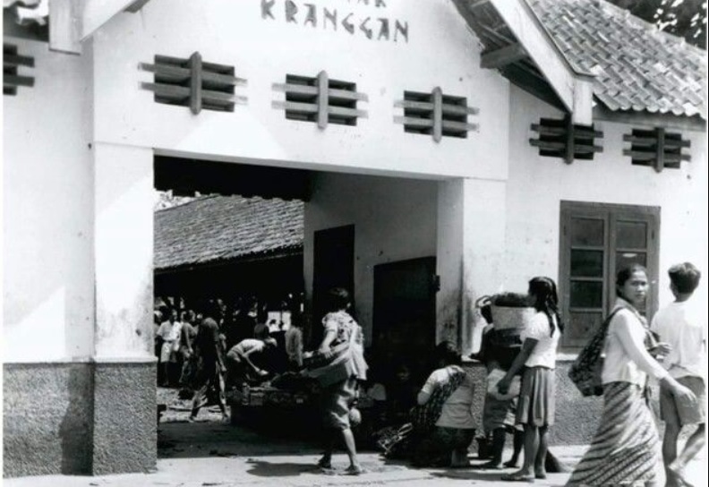 Pasar Kranggan Jogja di tahun 1948.