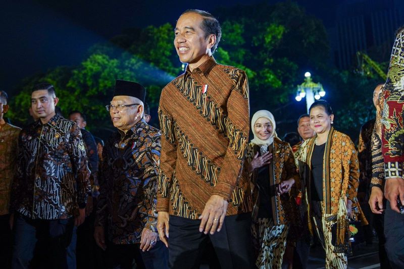 Presiden RI Joko Widodo di acara Istana Berbatik (1/10/2023).
