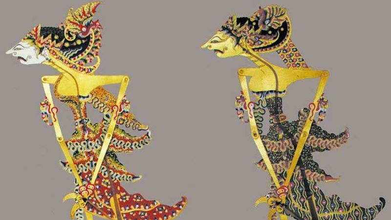 Wayang bidadari Warsiki dan Lelengmulat.