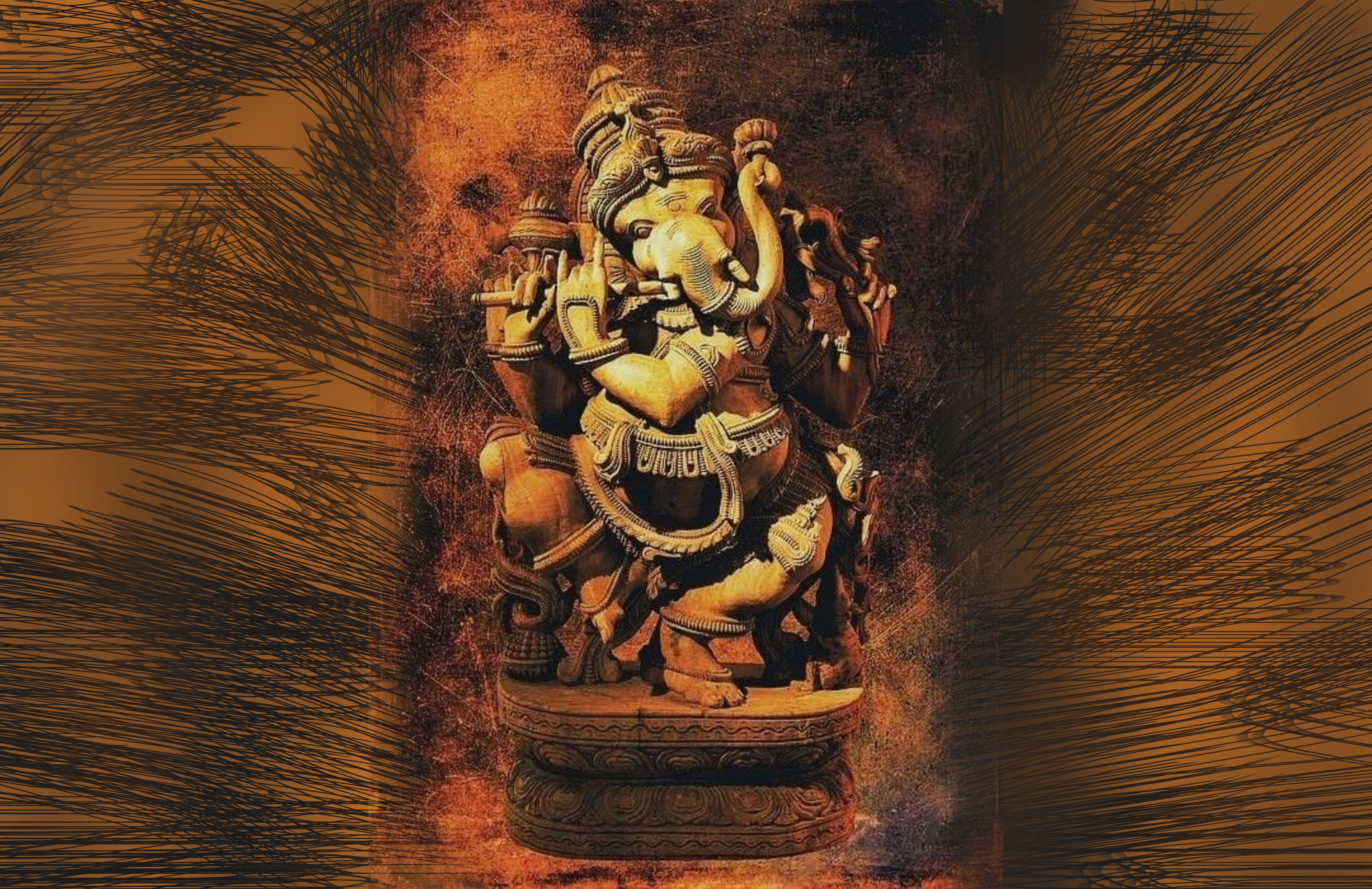Patung Ganesha.