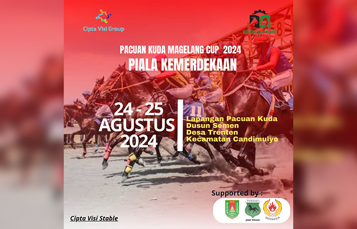 Pamflet pengumuman kegiatan Pacuan Kuda Magelang Cup 2024.Dok: Rayndra untuk Radar Jogja