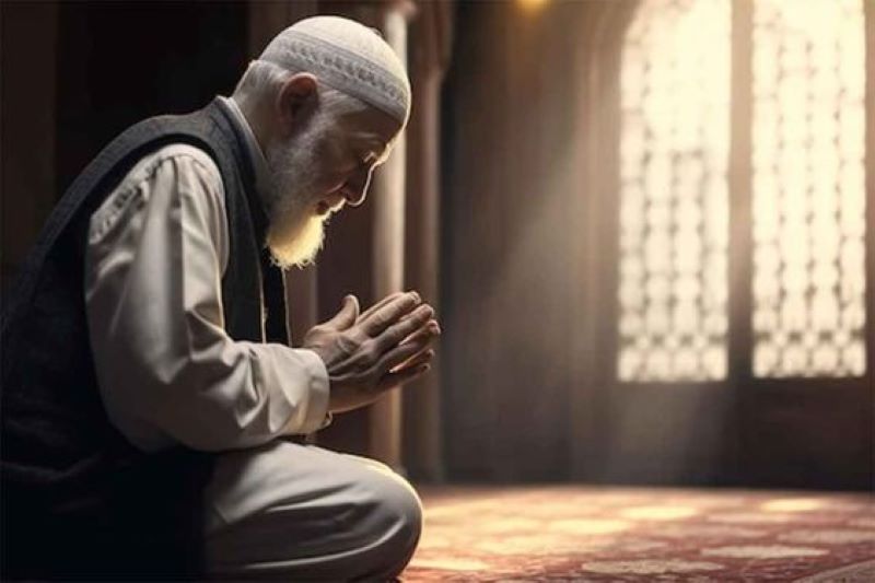Ilustrasi berdoa.
