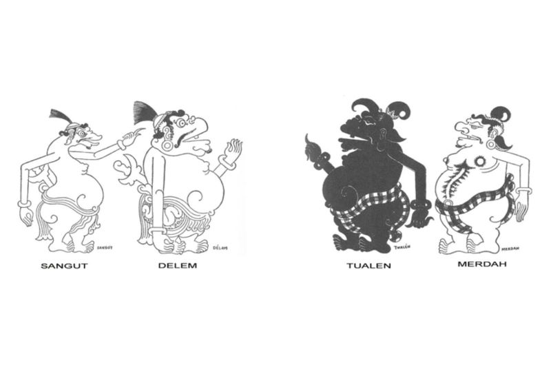 Ilustrasi empat&nbsp;tokoh Punakawan.