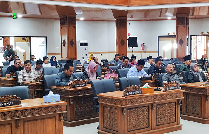 WAKIL RAKYAT: Rapat paripurna DPRD Purworejo dalam rangka pengumuman pembentukan fraksi DPRD Purworejo pada Kamis (29/8/2024) lalu.DPRD Purworejo untuk Radar Jogja