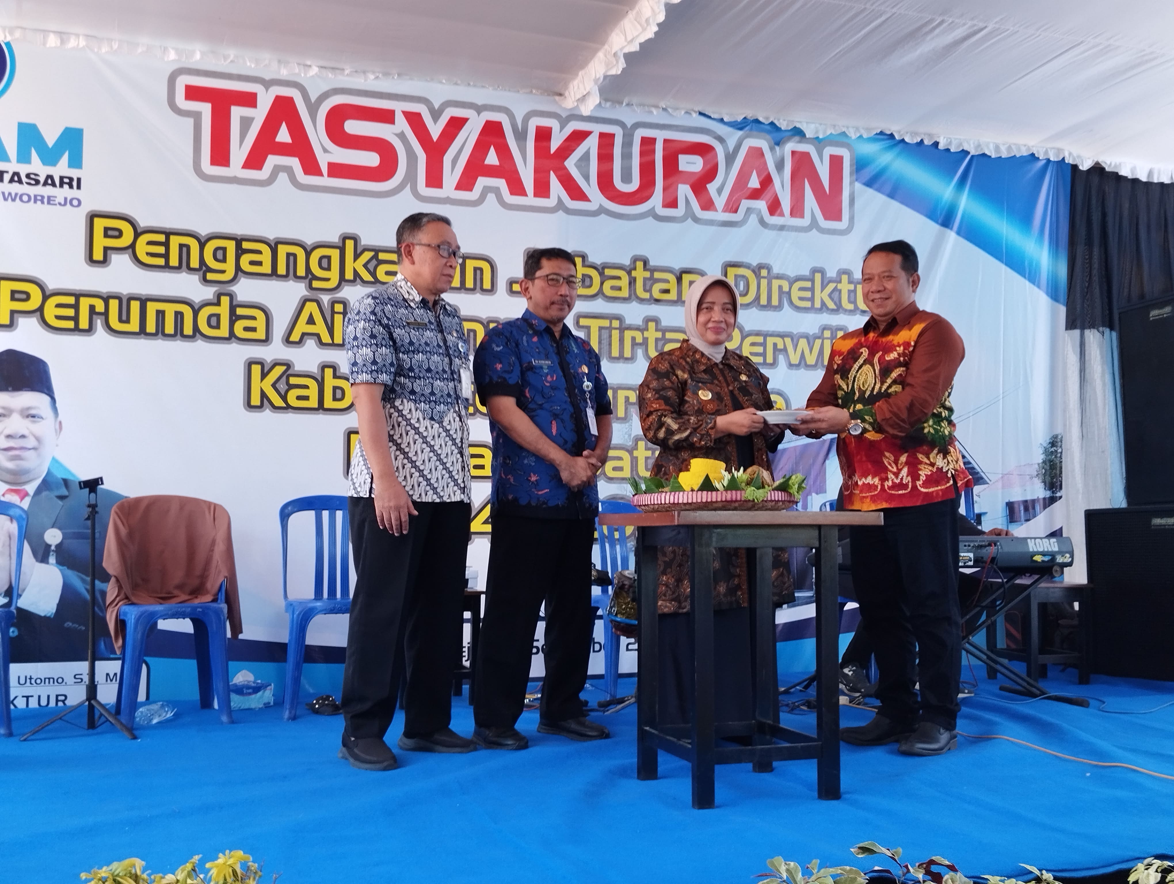 Kegiatan tasyakuran pengangkatan jabatan Direktur PDAM Purworejo masa jabatan 2024-2029, Jumat (20/9).