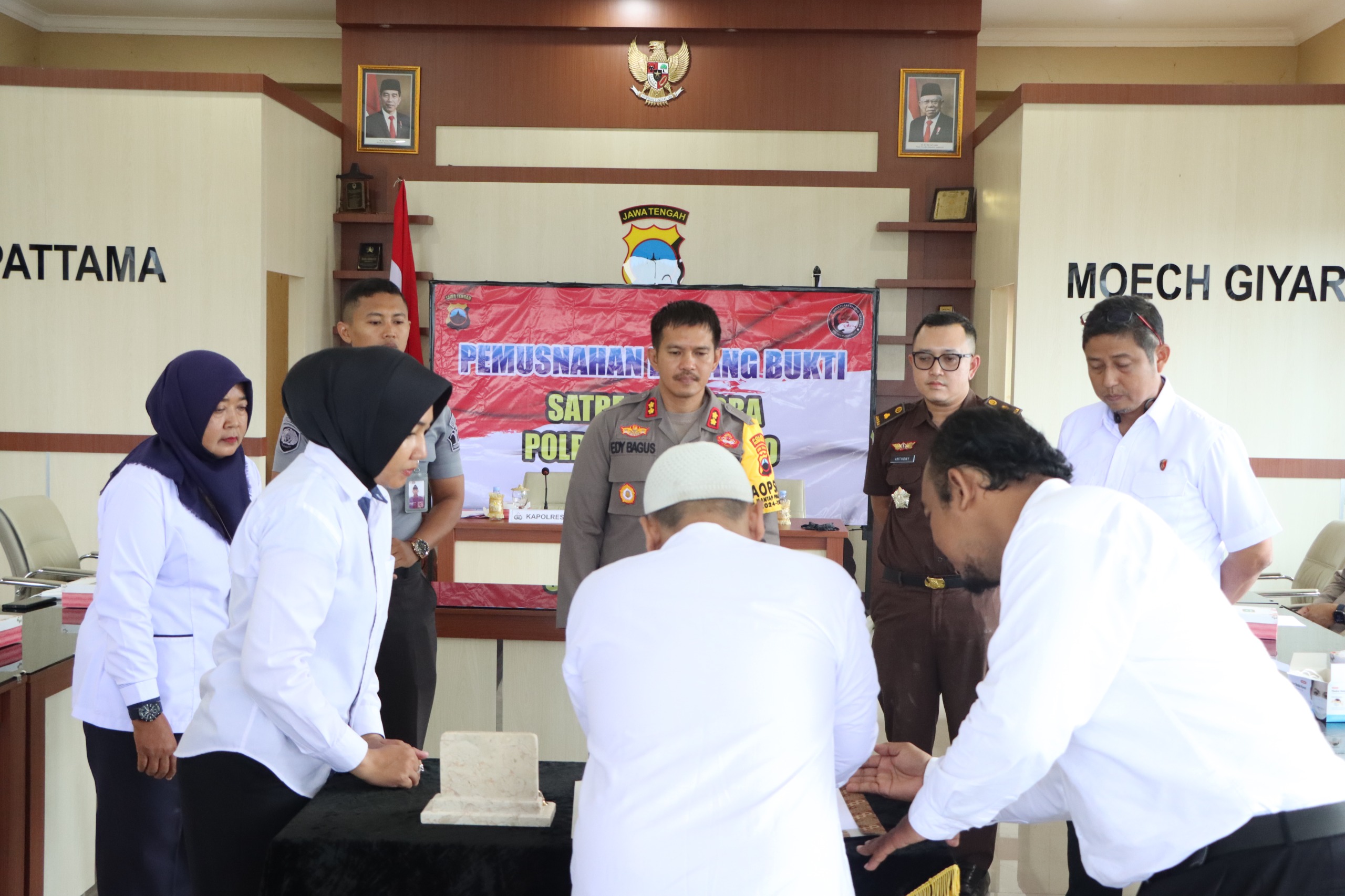Polres Purworejo memusnahkan barang bukti sabu