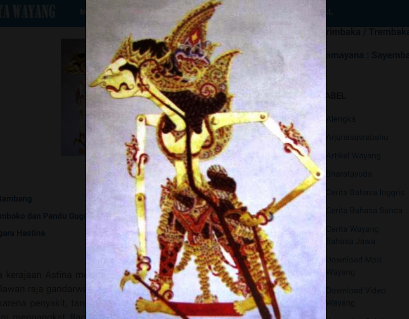 Tokoh wayang: Wicitrawirya.