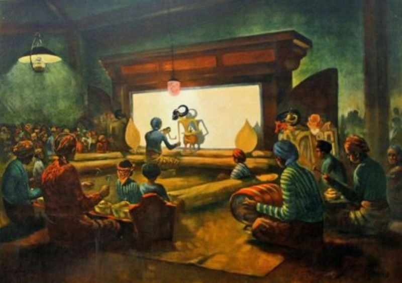 Pertunjukan wayang.