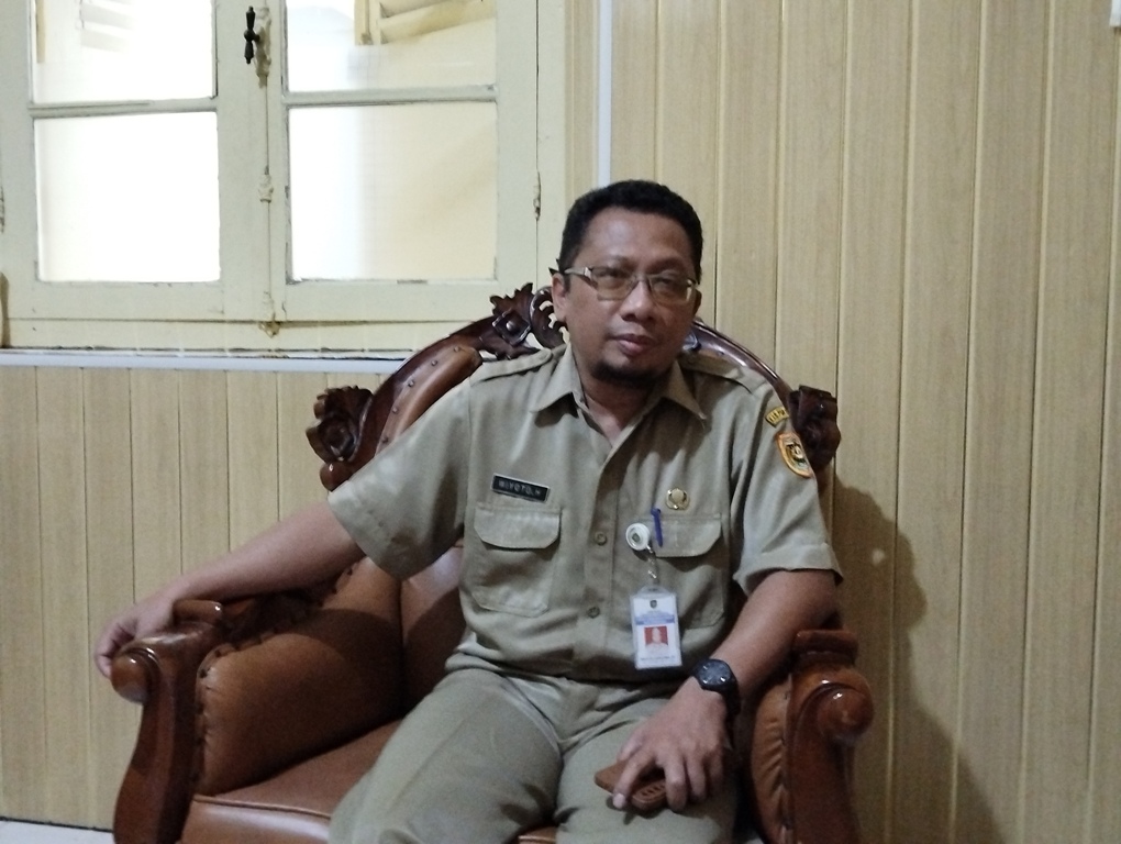 JIHAN ARON VAHERA/RADAR JOGJA  Kepala Dinas Lingkungan Hidup dan Perikanan (DLHP) Purworejo Wiyoto Harjono