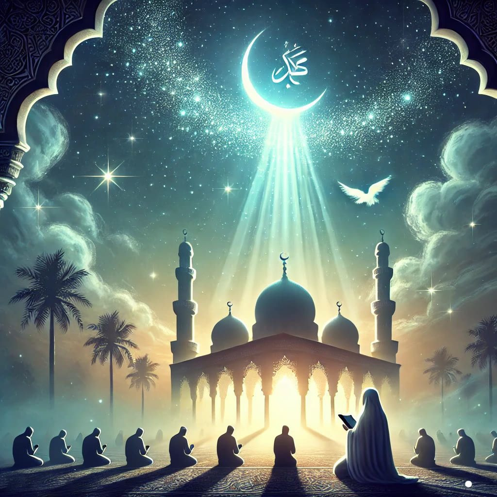 Ilustrasi malam Lailatul Qodar.