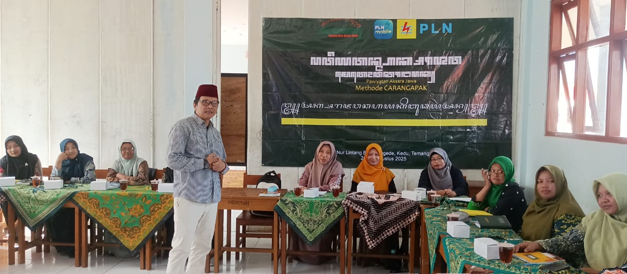 Kegiatan Pawiyatan Aksara Jawa metode &ldquo;Cara Ngapak&rdquo; di Pondok Pesantren Nur Lintang, Bandunggede, Kedu, Temanggung  &nbsp;