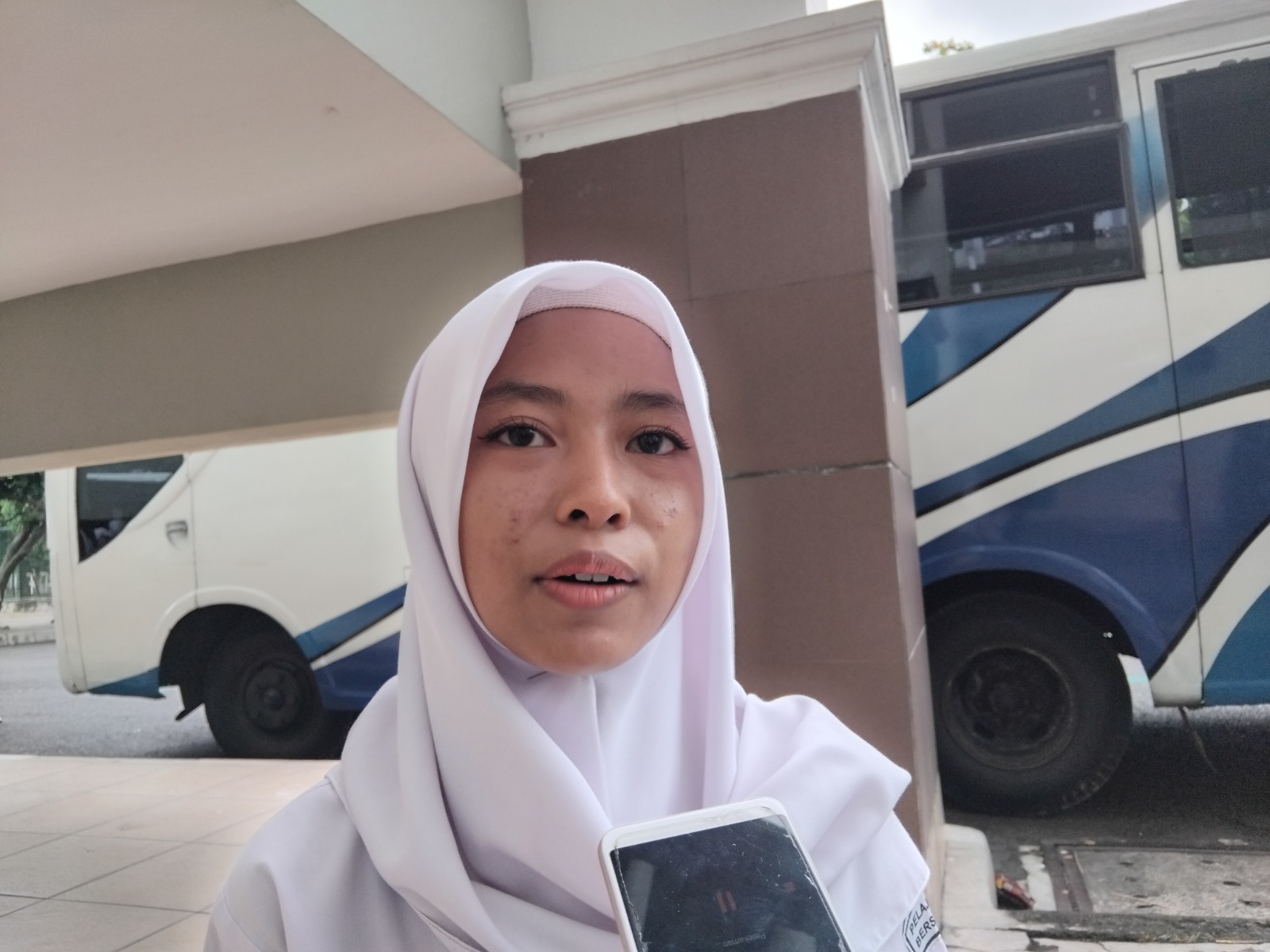 Siswi SMAN 1 Bantul Safira Najwa Rizkyaqiffah.