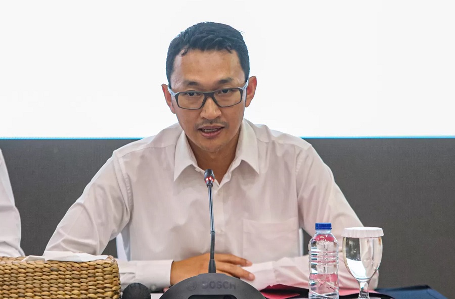 Juru Bicara KPK Budi Prasetyo di Gedung Merah Putih KPK, Jakarta, Senin (3/11/2025).