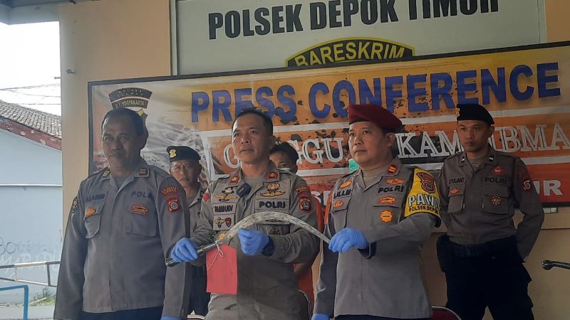 Jumpa pers Polsek Depok Timur
