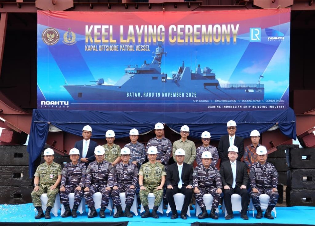 Prosesi Keel Laying OPV 3 di Batam Sumber: Kemhan.go.id