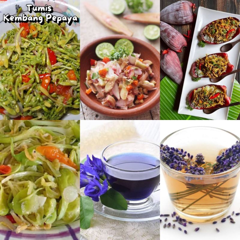 Berbagai bunga yang bisa dikonsumsi.