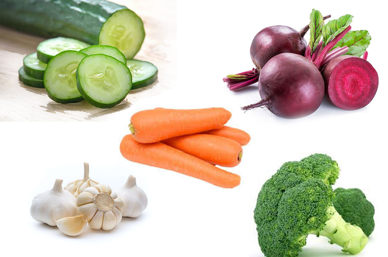 Sayur-sayuran yang baik dikonsumsi mentah.