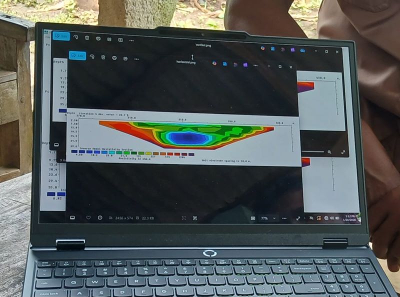 Pemetaan detail amblesai tanah dengan survei LiDAR dan geolistrik menunjuukan rongga bawah tanah di wilayah Bolang, Girikarto, Panggang, Gunungkidul memiliki kedalaman hingga 30 meter