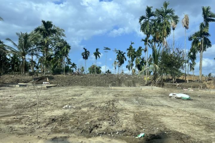 Tanah untuk pembangunan hunian sementara (huntara) di Desa Sahraja Kecamatan Pantai Bodara, Aceh Timur, Aceh, Minggu, 22 Februari 2026. (ANTARA/Putu Indah Savitri)