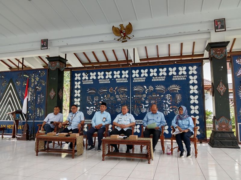 Jumpa pers jajaran dinas di lingkungan Pemkab Sleman Selasa (10/3). 