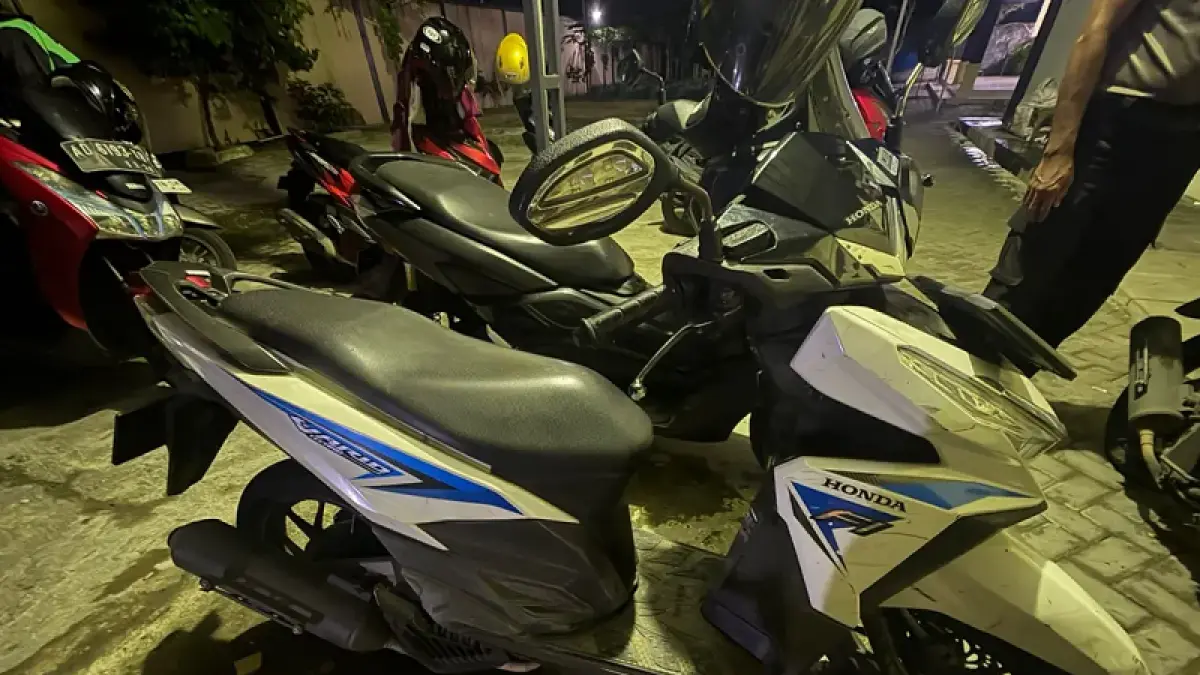 Sepeda motor hasil curian AKW, satpam bank di Solo sudah diamankan jajaran Polres Sukoharjo. DOK. HUMAS POLRES SUKOHARJO