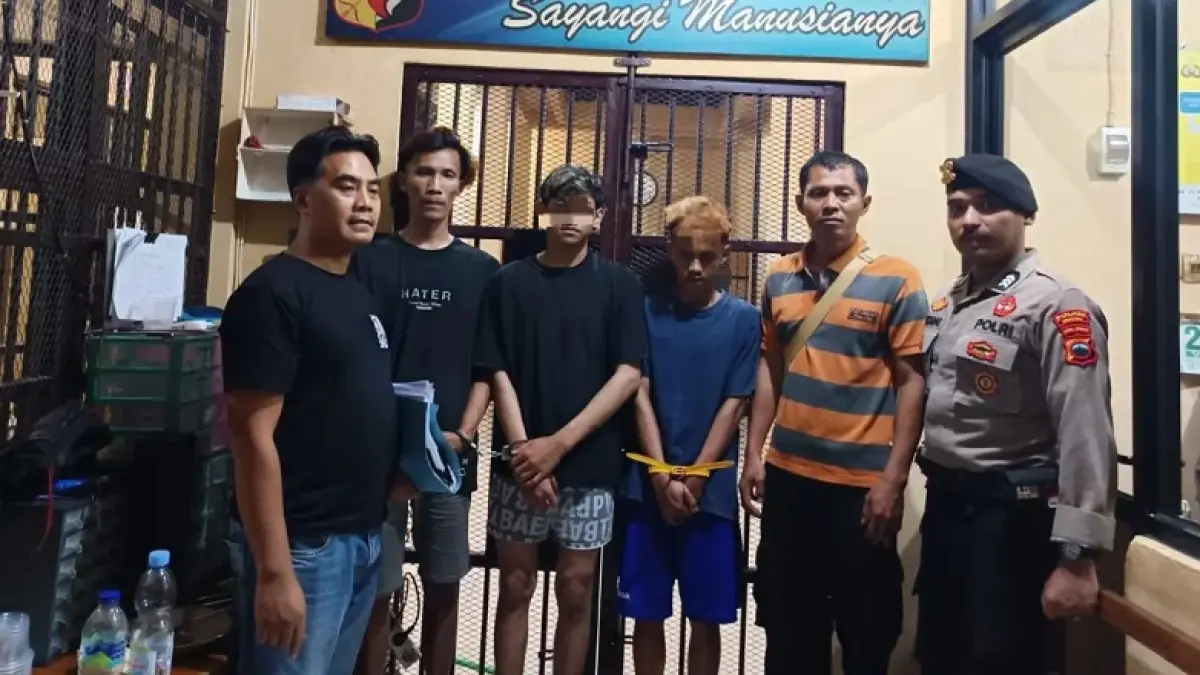 Tampang kawanan begal sadis di Sukodono, Sragen yang ditangkap polisi. (Ahmad Khairudin/Radar Solo)
