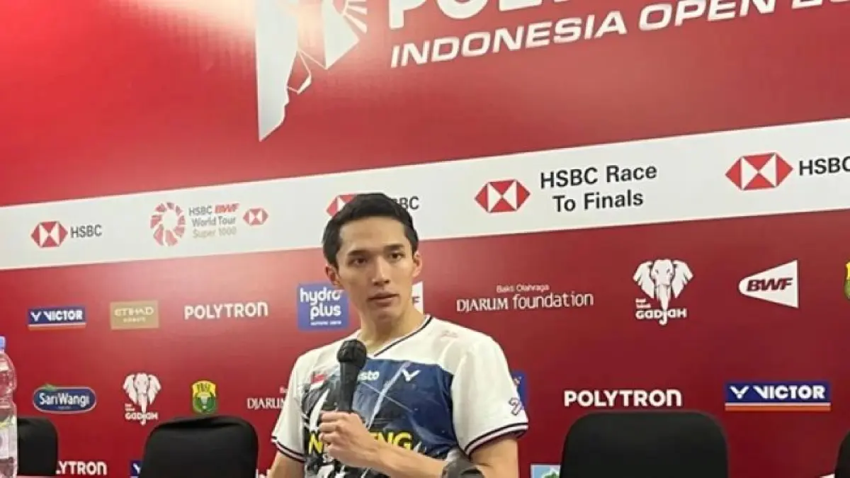 Pemain tunggal putra Indonesia Jonathan Christie. (Sumber: Jawa Pos/Andika Rachmansyah)