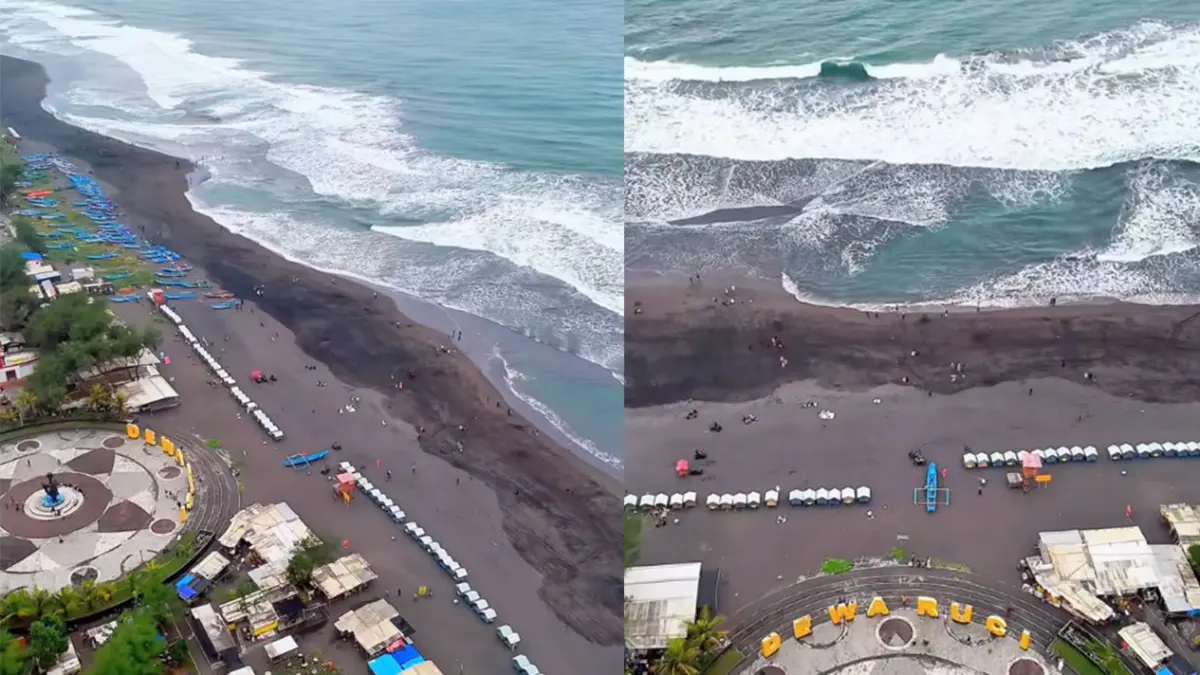 Pantai Jatimalang (Pantai Dewaruci) Purworejo. (TikTok/visualimagesphoto)

