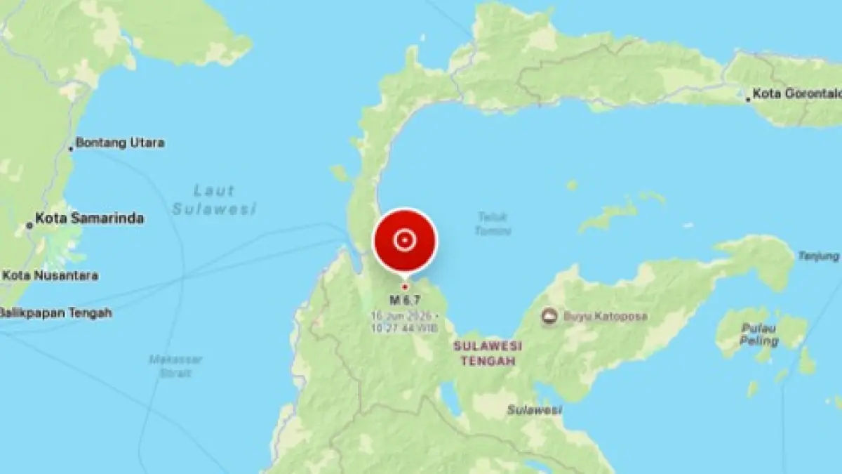 Gempa bumi mengguncang wilayah Palu, Sulawesi Tengah. (Sumber: BMKG)