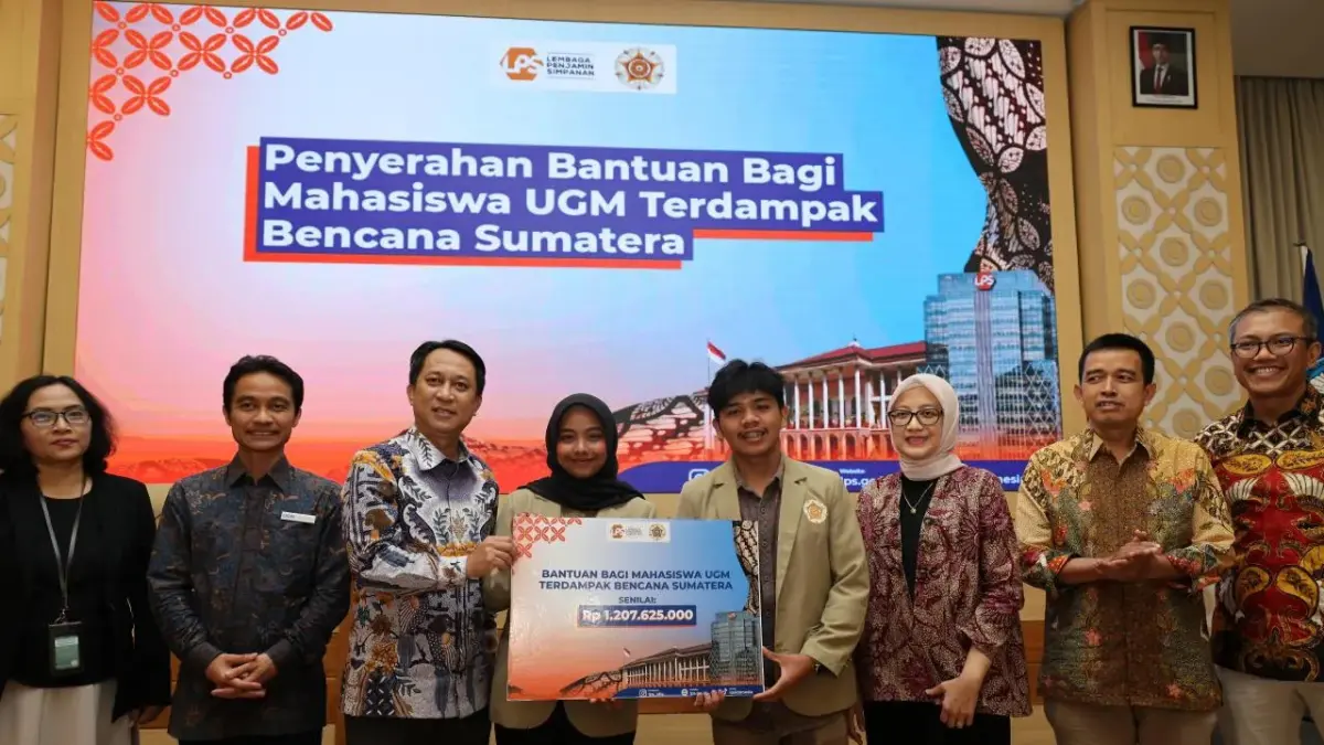 Peduli Pendidikan, LPS Berikan Bantuan UKT Rp1,2 Miliar untuk 100 Mahasiswa UGM Terdampak Banjir