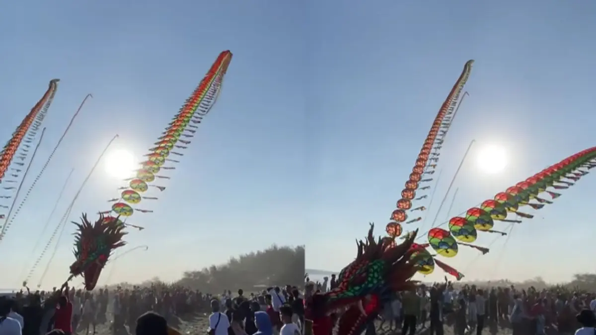 Festival Layang-layang Nasional 2026 di Pantai Ketawang Purworejo. (Tangkapan TikTok/Pantai Ketawang)