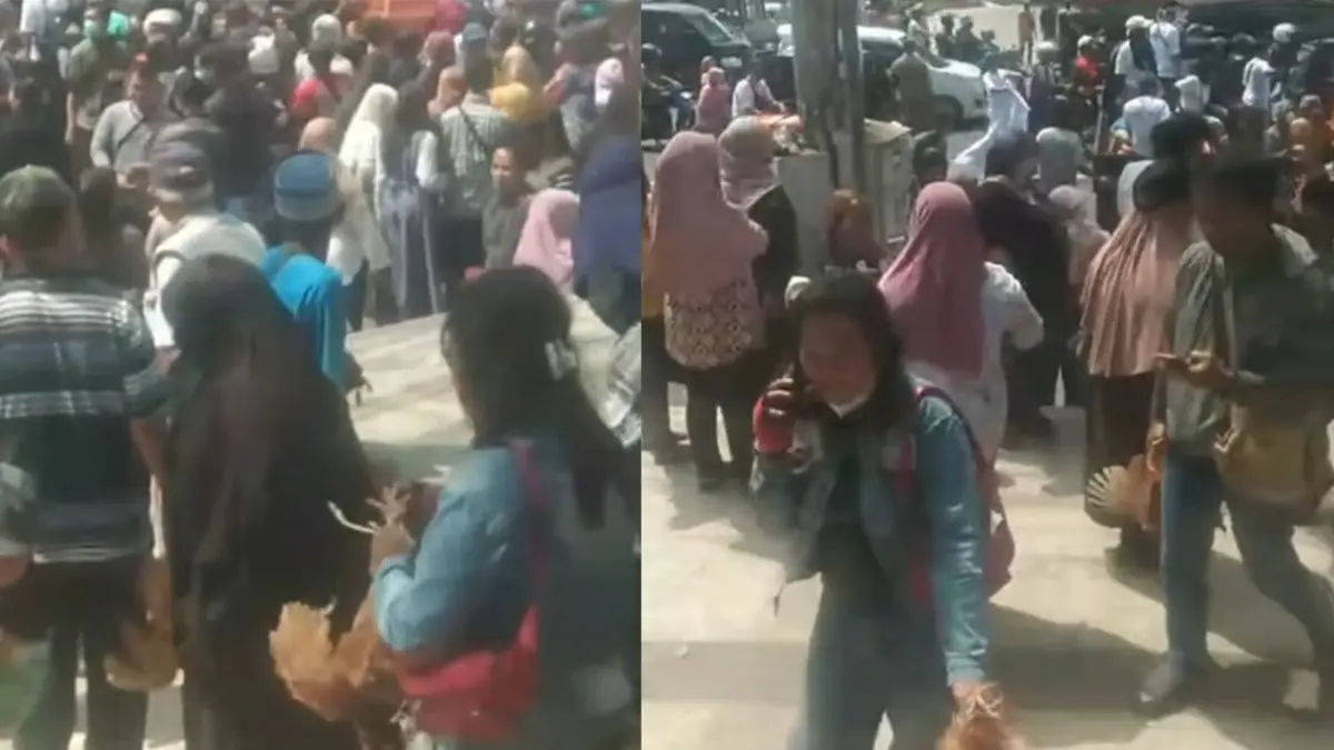 Bagi-bagi ayam gratis di Magelang. (IG/Magelang Raya)