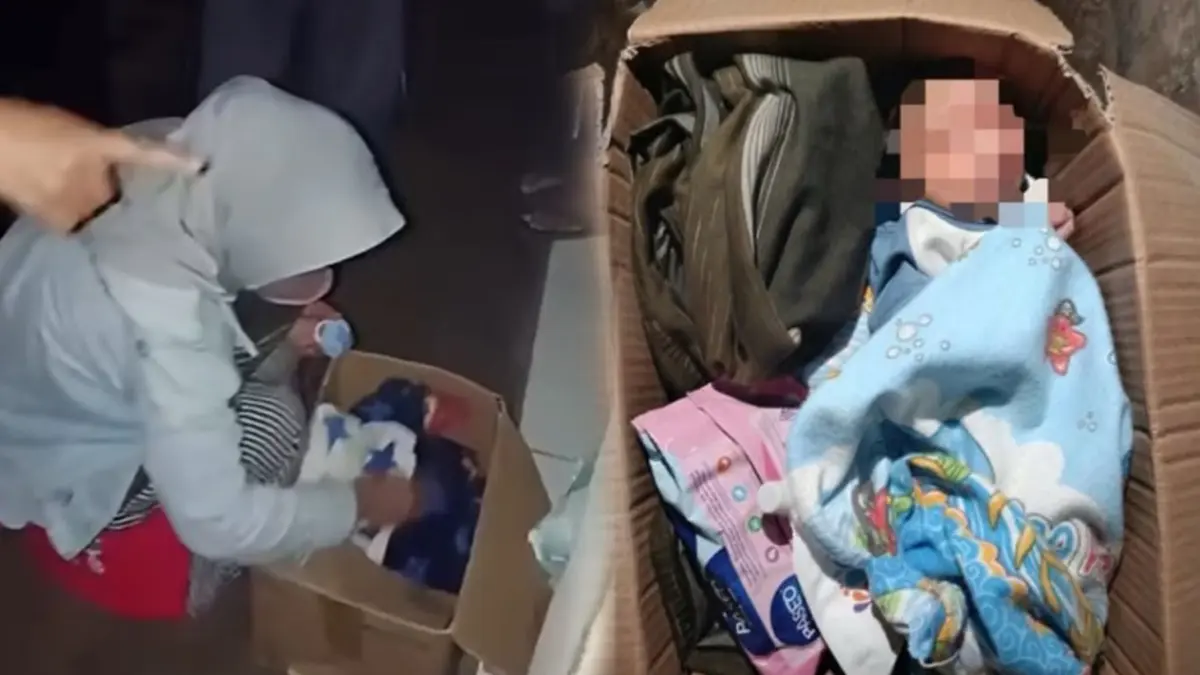 Penemuan bayi laki-laki di dalam kardus di Sleman. (Kolase Facebook/Merapi News dan Merapi Uncover).