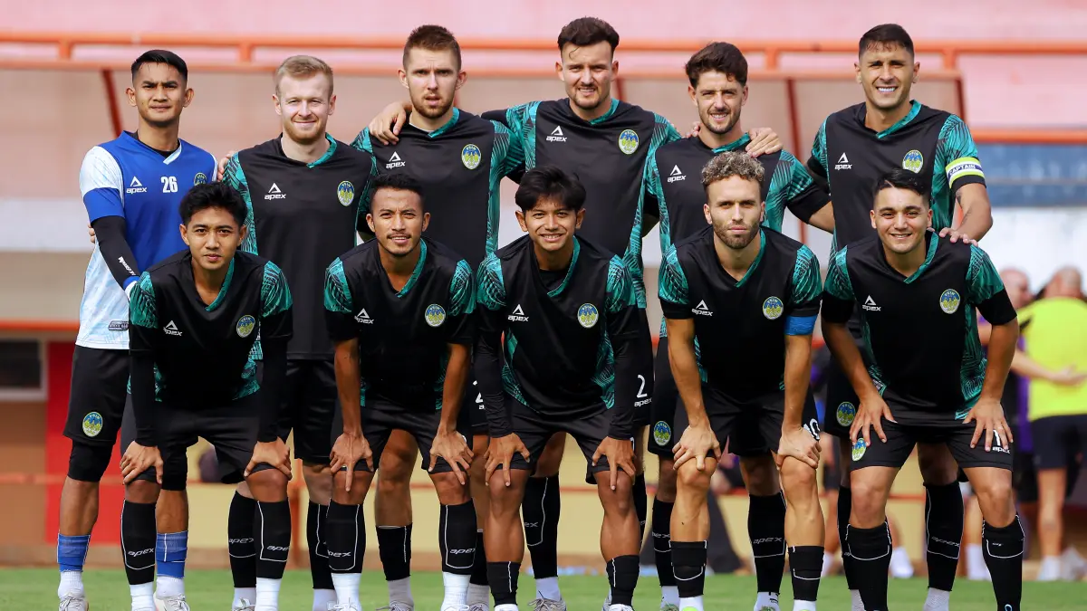 Skuad PSIM Jogja saat berujicoba di Stadion Kebo Giro Boyolali