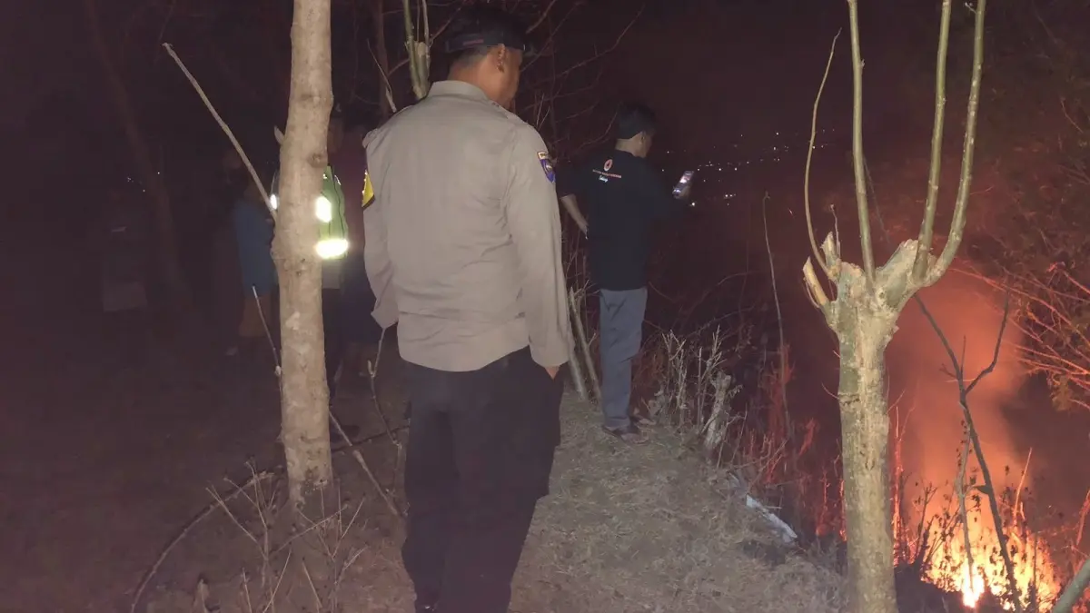 TKP: Lokasi lahan yang terbakar di Kalurahan Seloharjo, Pundong, Bantul.&nbsp;(ISTIMEWA)