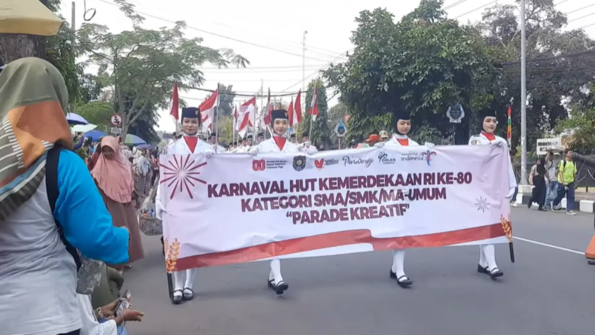 Karnaval Kemerdekaan Purworejo 2025. (Tangkapan layar: Youtube/Putra Saputra)