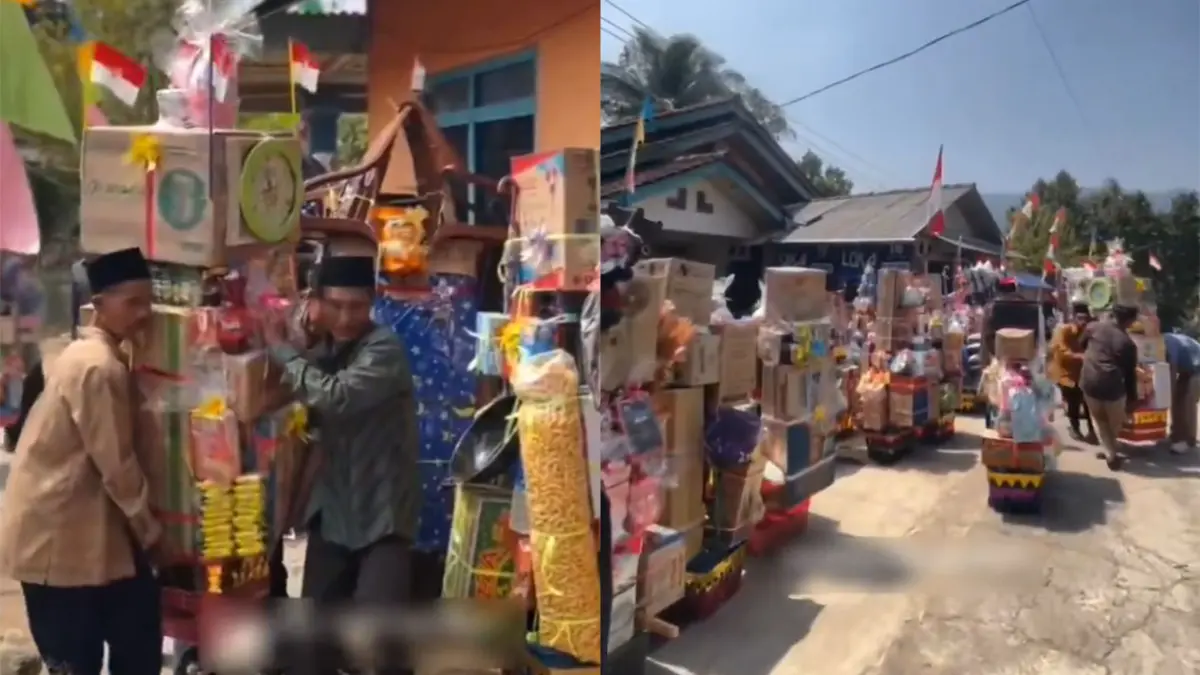 UNIK: Tradisi tukar barang perayaan Maulid Nabi Muhammad SAW di wilayah Bruno, Purworejo, Jumat (21/8/2026)
