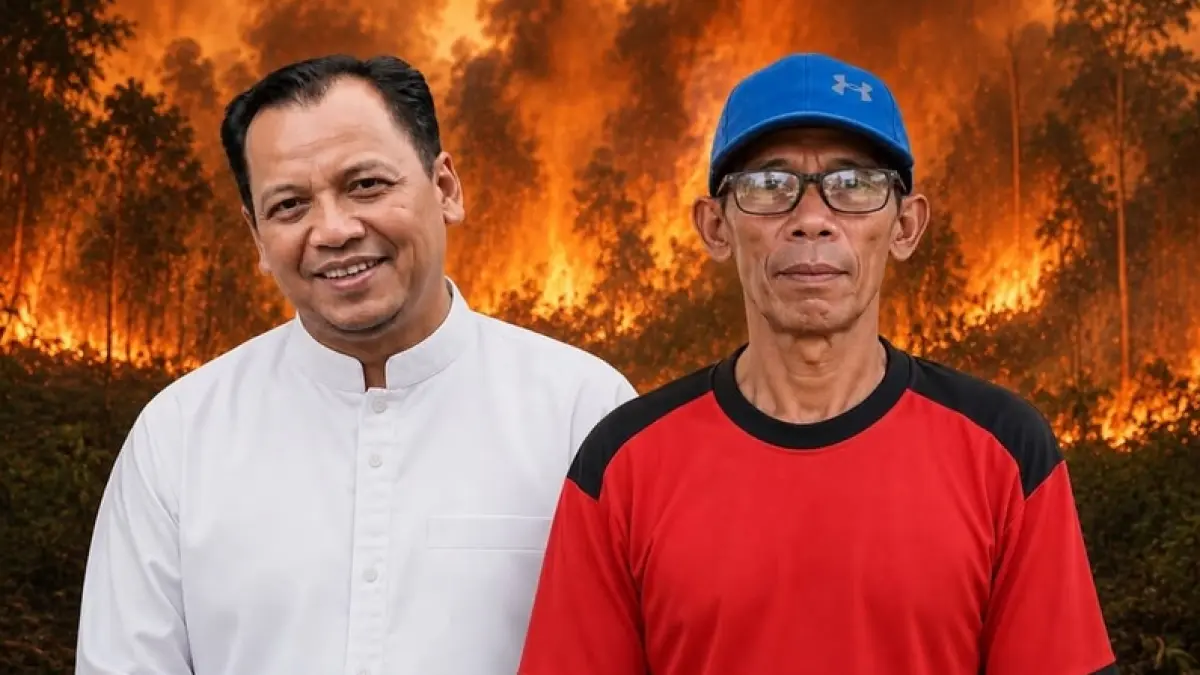 Dua relawan yang gugur saat mencoba memadamkan api Karhutla Kalimantan. (IG/@handsfoundation.idn)